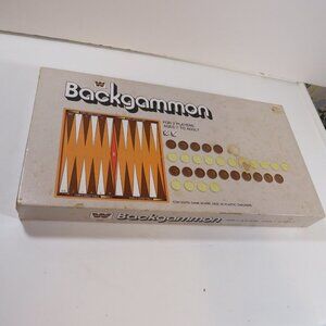 Backgammon 1973 Game Preowned ALL PIECES good condition not box